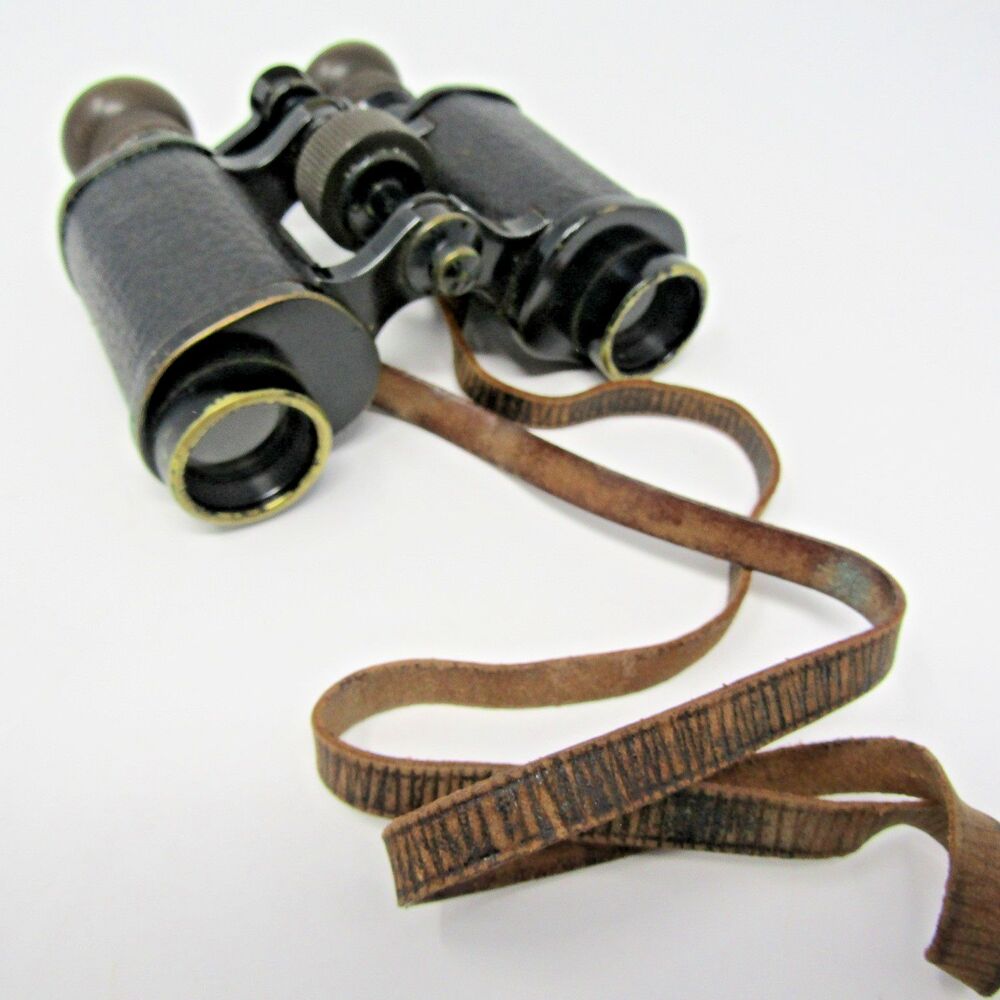 C.F. Foth and Co. 6X Binoculars Berlin Germany WWII Era 5" Vintage with Strap